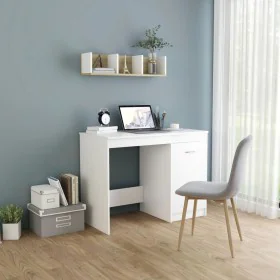 Weißer Sperrholzschreibtisch 100x50x76 cm von vidaXL, Schreibtische - Ref: Foro24-801796, Preis: 86,16 €, Rabatt: %