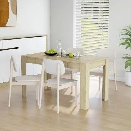 Sonoma Eichenfarbener Esstisch aus Sperrholz 140x74,5x76 cm von vidaXL, Küchen- und Esstische - Ref: Foro24-804205, Preis: 81...