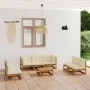 Garden furniture 8 pieces with cushions made of solid pine wood by vidaXL, Garden sets - Ref: Foro24-3076477, Price: 771,36 €...
