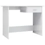 Schreibtisch aus glänzend weißer Spanplatte, 100 x 50 x 76 cm von vidaXL, Schreibtische - Ref: Foro24-800555, Preis: 60,54 €,...