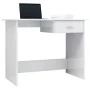 Escritorio de aglomerado blanco brillante 100x50x76 cm de vidaXL, Escritorios - Ref: Foro24-800555, Precio: 59,77 €, Descuent...