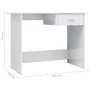 Escritorio de aglomerado blanco brillante 100x50x76 cm de vidaXL, Escritorios - Ref: Foro24-800555, Precio: 59,77 €, Descuent...