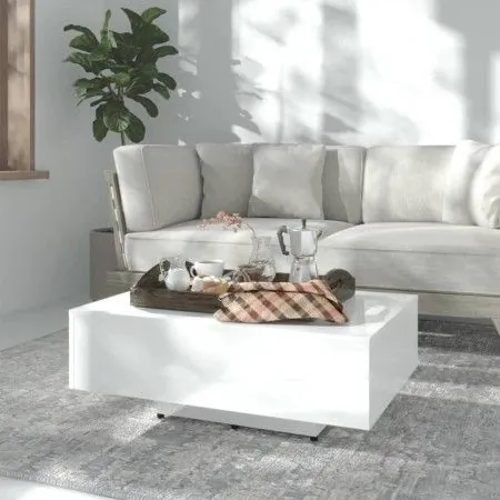 Couchtisch aus weiß glänzendem Sperrholz 85x55x31 cm von vidaXL, Couchtisch - Ref: Foro24-803386, Preis: 65,62 €, Rabatt: %