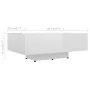 Couchtisch aus weiß glänzendem Sperrholz 85x55x31 cm von vidaXL, Couchtisch - Ref: Foro24-803386, Preis: 65,62 €, Rabatt: %
