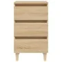 Bedside table solid Sonoma oak wood legs 40x35x69 cm by vidaXL, Nightstands - Ref: Foro24-805893, Price: 62,09 €, Discount: %
