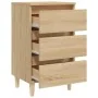 Bedside table solid Sonoma oak wood legs 40x35x69 cm by vidaXL, Nightstands - Ref: Foro24-805893, Price: 62,09 €, Discount: %