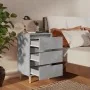 Bedside tables 2 units, gray concrete with wooden legs, 40x35x69 cm by vidaXL, Nightstands - Ref: Foro24-805896, Price: 97,50...