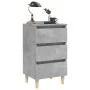 Bedside tables 2 units, gray concrete with wooden legs, 40x35x69 cm by vidaXL, Nightstands - Ref: Foro24-805896, Price: 97,50...
