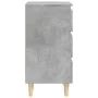 Bedside tables 2 units, gray concrete with wooden legs, 40x35x69 cm by vidaXL, Nightstands - Ref: Foro24-805896, Price: 97,50...