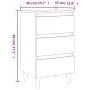 Bedside tables 2 units, gray concrete with wooden legs, 40x35x69 cm by vidaXL, Nightstands - Ref: Foro24-805896, Price: 97,50...
