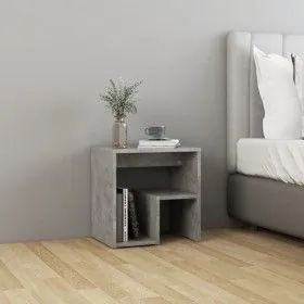 Concrete gray plywood bedside table 40x30x40 cm by vidaXL, Nightstands - Ref: Foro24-806336, Price: 32,15 €, Discount: %