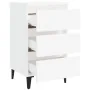 Nachttisch mit weißen Metallbeinen 40x35x69 cm von vidaXL, Nachttische - Ref: Foro24-805905, Preis: 65,19 €, Rabatt: %