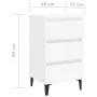 Nachttisch mit weißen Metallbeinen 40x35x69 cm von vidaXL, Nachttische - Ref: Foro24-805905, Preis: 65,19 €, Rabatt: %