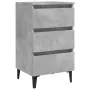 Bedside table with gray metal legs concrete 40x35x69 cm by vidaXL, Nightstands - Ref: Foro24-805913, Price: 55,49 €, Discount: %