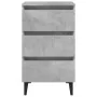 Bedside table with gray metal legs concrete 40x35x69 cm by vidaXL, Nightstands - Ref: Foro24-805913, Price: 55,49 €, Discount: %
