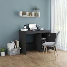 Escritorio de madera contrachapada gris 100x50x76 cm de vidaXL, Escritorios - Ref: Foro24-801798, Precio: 102,63 €, Descuento: %