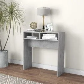 Engineered wood console table in gray concrete, 78x30x80 cm by vidaXL, Side tables - Ref: Foro24-808300, Price: 35,92 €, Disc...