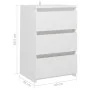 Mesitas de noche 2 uds madera contrachapada blanco 40x35x62,5cm de vidaXL, Mesitas de noche - Ref: Foro24-806212, Precio: 99,...