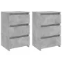 Bedside tables 2 pcs concrete gray plywood 40x35x62.5cm by vidaXL, Nightstands - Ref: Foro24-806220, Price: 82,44 €, Discount: %