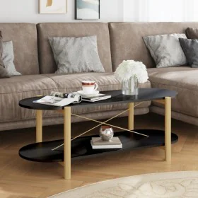 Couchtisch aus schwarzem Sperrholz, 110 x 48 x 40 cm von vidaXL, Couchtisch - Ref: Foro24-345688, Preis: 50,29 €, Rabatt: %