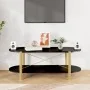 Couchtisch aus schwarzem Sperrholz, 110 x 48 x 40 cm von vidaXL, Couchtisch - Ref: Foro24-345688, Preis: 50,29 €, Rabatt: %