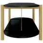 Couchtisch aus schwarzem Sperrholz, 110 x 48 x 40 cm von vidaXL, Couchtisch - Ref: Foro24-345688, Preis: 50,29 €, Rabatt: %