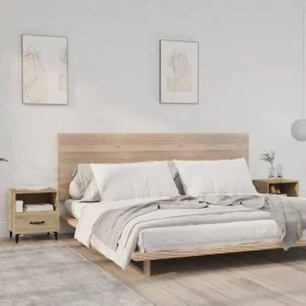 Bedside tables 2 units plywood oak Sonoma by vidaXL, Nightstands - Ref: Foro24-812031, Price: 75,37 €, Discount: %