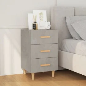 Concrete gray engineered wood bedside table 40x40x66 cm by vidaXL, Nightstands - Ref: Foro24-812082, Price: 58,41 €, Discount: %