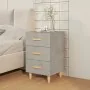 Betongrauer Nachttisch aus Holzwerkstoff, 40 x 40 x 66 cm von vidaXL, Nachttische - Ref: Foro24-812082, Preis: 58,41 €, Rabat...