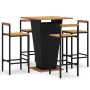Bar table and garden stools 5 pieces acacia wood black PE rattan by vidaXL, Garden sets - Ref: Foro24-3187727, Price: 366,94 ...
