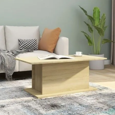 Sonoma oak engineered wood coffee table 102x55.5x40 cm by vidaXL, Coffee table - Ref: Foro24-810310, Price: 42,39 €, Discount: %
