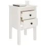Mesitas de noche 2 uds madera maciza pino blanco 40x35x61,5 cm de vidaXL, Mesitas de noche - Ref: Foro24-813692, Precio: 104,...