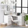 Escritorio de esquina madera contrachapada blanco 145x100x76 cm de vidaXL, Escritorios - Ref: Foro24-801089, Precio: 192,27 €...