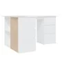 Escritorio de esquina madera contrachapada blanco 145x100x76 cm de vidaXL, Escritorios - Ref: Foro24-801089, Precio: 192,27 €...