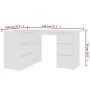 Escritorio de esquina madera contrachapada blanco 145x100x76 cm de vidaXL, Escritorios - Ref: Foro24-801089, Precio: 192,27 €...