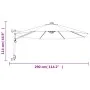 Wall umbrella with bright red LED 290 cm by vidaXL, Umbrellas - Ref: Foro24-362895, Price: 110,13 €, Discount: %