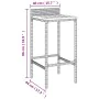 Bartisch und Gartenhocker 7 Stück Akazienholz PE Rattan schwarz von vidaXL, Gartensets - Ref: Foro24-3187678, Preis: 339,13 €...