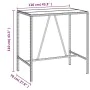 Bartisch und Gartenhocker 7 Stück Akazienholz PE Rattan schwarz von vidaXL, Gartensets - Ref: Foro24-3187678, Preis: 339,13 €...