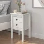 Nachttisch aus massivem weißem Kiefernholz, 40 x 35 x 61,5 cm von vidaXL, Nachttische - Ref: Foro24-813691, Preis: 60,77 €, R...