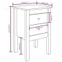 Nachttisch aus massivem weißem Kiefernholz, 40 x 35 x 61,5 cm von vidaXL, Nachttische - Ref: Foro24-813691, Preis: 60,77 €, R...