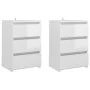 Mesitas de noche 2 uds contrachapada blanco brillo 40x35x62,5cm de vidaXL, Mesitas de noche - Ref: Foro24-806224, Precio: 137...