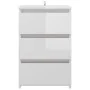 Mesitas de noche 2 uds contrachapada blanco brillo 40x35x62,5cm de vidaXL, Mesitas de noche - Ref: Foro24-806224, Precio: 137...