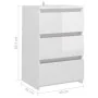 Mesitas de noche 2 uds contrachapada blanco brillo 40x35x62,5cm de vidaXL, Mesitas de noche - Ref: Foro24-806224, Precio: 137...