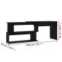 Black plywood corner desk 200x50x76 cm by vidaXL, Desks - Ref: Foro24-801099, Price: 95,49 €, Discount: %