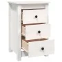 Nachttisch aus massivem weißem Kiefernholz, 40 x 35 x 61,5 cm von vidaXL, Nachttische - Ref: Foro24-813701, Preis: 72,76 €, R...