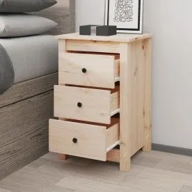 Mesita de noche madera maciza de pino 40x35x61,5 cm de vidaXL, Mesitas de noche - Ref: Foro24-813699, Precio: 66,93 €, Descue...