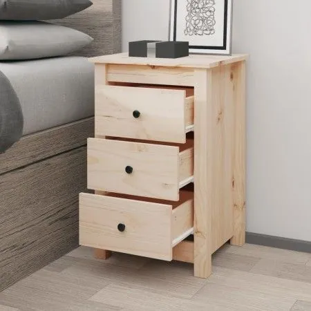 Nachttisch aus massivem Kiefernholz, 40 x 35 x 61,5 cm von vidaXL, Nachttische - Ref: Foro24-813699, Preis: 66,93 €, Rabatt: %