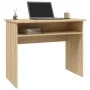 Schreibtisch aus Sonoma-Eichensperrholz, 90 x 50 x 74 cm von vidaXL, Schreibtische - Ref: Foro24-801173, Preis: 72,09 €, Raba...