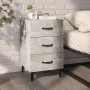 Mesita de noche madera de ingeniería gris hormigón 40x40x66 cm de vidaXL, Mesitas de noche - Ref: Foro24-812091, Precio: 57,8...