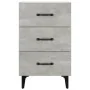 Mesita de noche madera de ingeniería gris hormigón 40x40x66 cm de vidaXL, Mesitas de noche - Ref: Foro24-812091, Precio: 57,8...